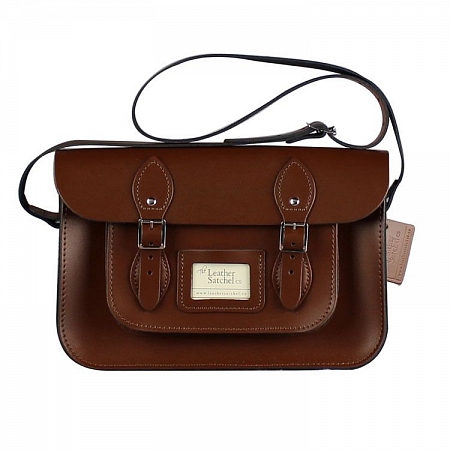 12.5-inch Classic Satchel Chestnut Brown
